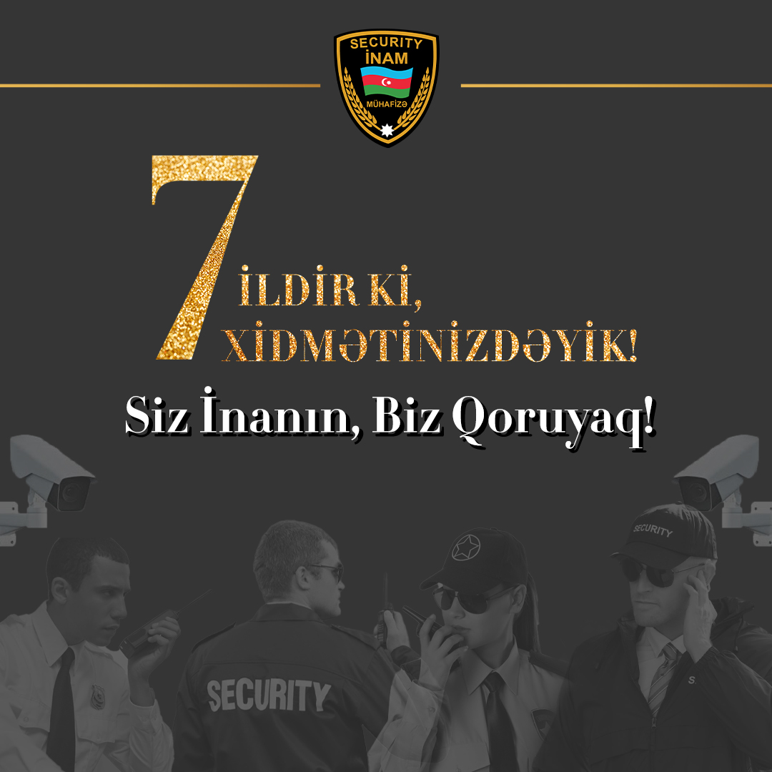 24 Noyabr 2021-ci ildə İnam Özəl Mühafizə Şirkətinin fəaliyyətinin 7 ili tamam oldu.